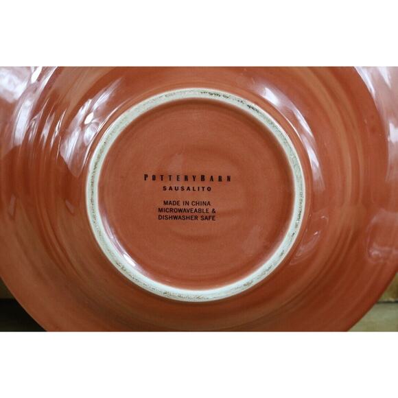 Pottery Barn Sausalito Brown Stoneware Ceramic 10" Pasta Soup Bowls Set of 3 - Picture 6 of 6